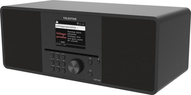 TELESTAR TOP 300 sw Digitalradio Stereo CD,Internet/DAB+/UKW,BT,USB,Hotelmode