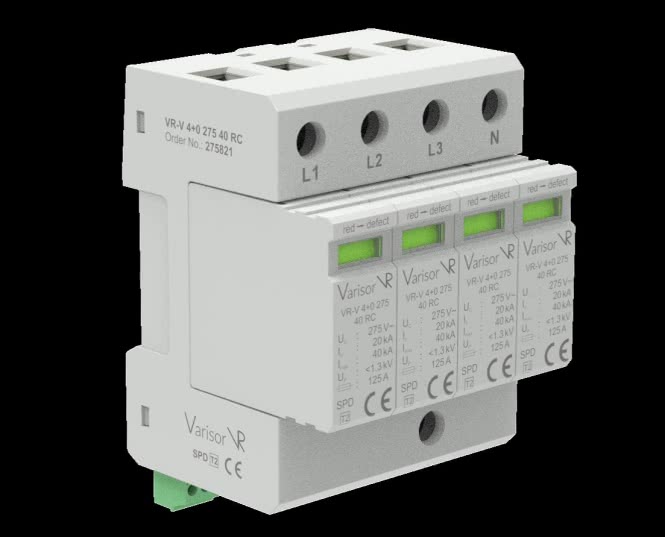 Varisor Sortiment Überspannungs-VR-V 4+0 275 40 RC Typ 2