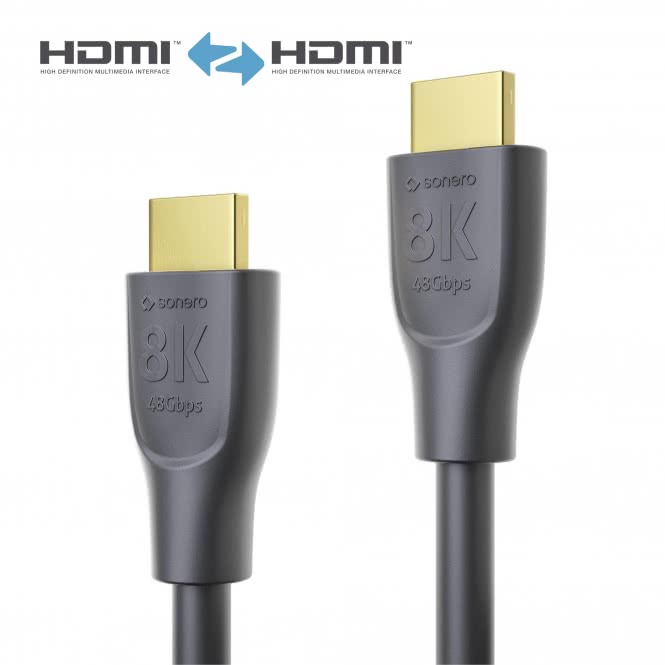 Sonero Premium HDMI-Kabel X-PHC110-015 2.1/48Gbps 4K120Hz 8K60Hz 1,5m