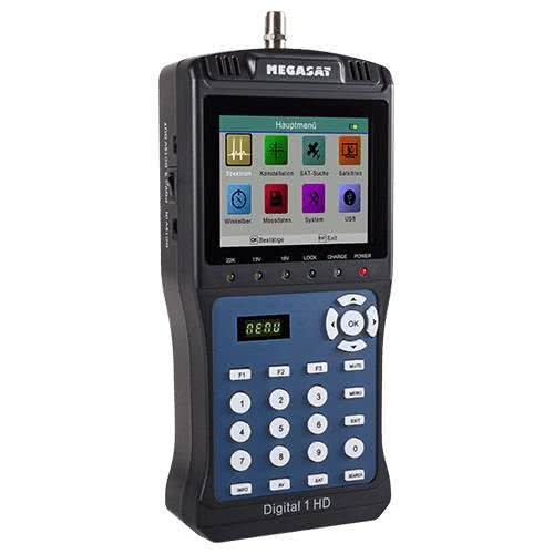 Megasat digital 1 HD Satmessgerät DVB-S/S2,8,9cm Farbdisplay,DISEqC,Unicab