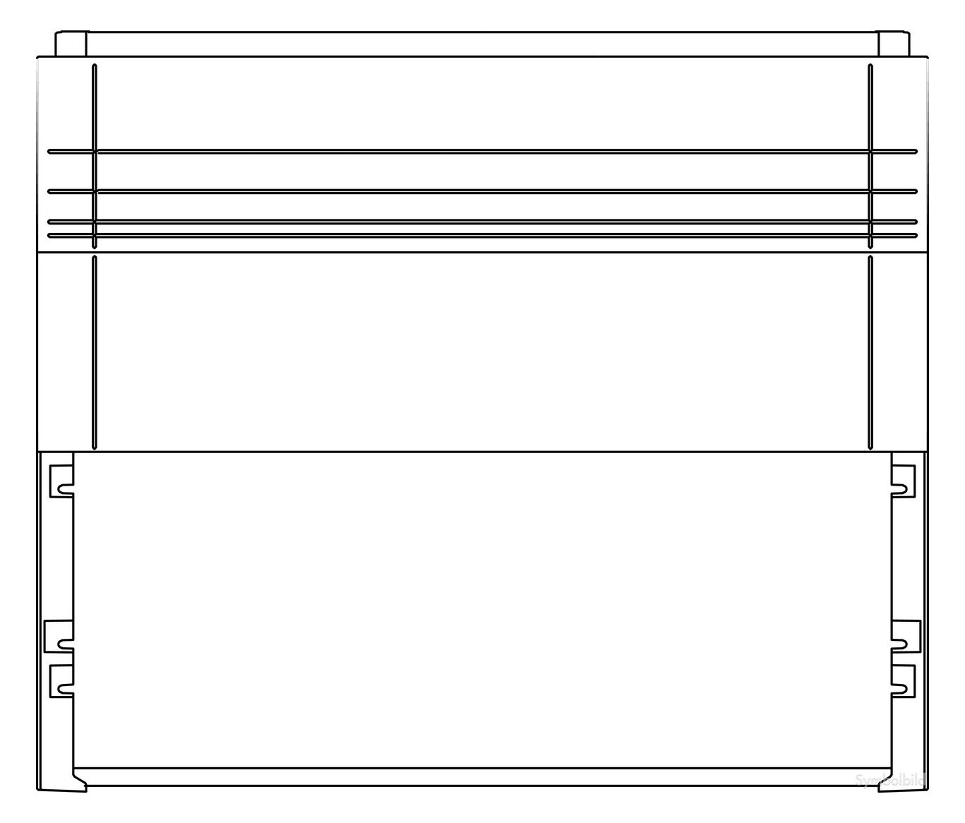 EM Sockel X2 950/320 WP/ST/ST RAL7035 KuSo-Gr.2 BxHxT 1115x950x310mm SX612.1
