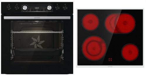 Gorenje Black Set 4 Heißluft EB-Herdset BCX 6737 E05BG + ECD 634 BX