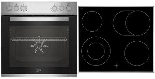Beko BBUE 12020 X EB-Herdset Ceran Umluft Grill Schnellaufheizung