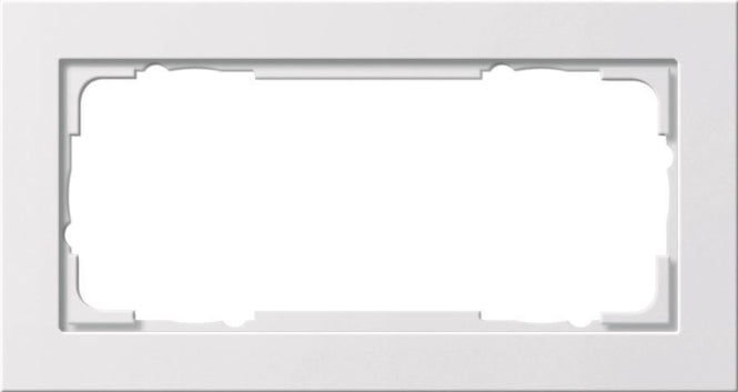 GIRA 100222 Abdeckrahmen 2f o.Mittelsteg E2 Reinweiß seidenmatt