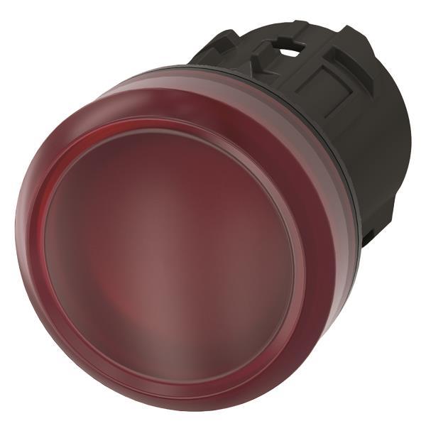 Siemens 3SU10016AA200AA0 Leuchtmelder 22mm rund rot Linse glatt
