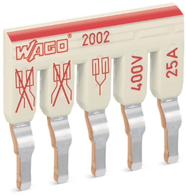 WAGO 2002-475 Schachtelbrücker, 5-fach,isoliert, lichtgrau