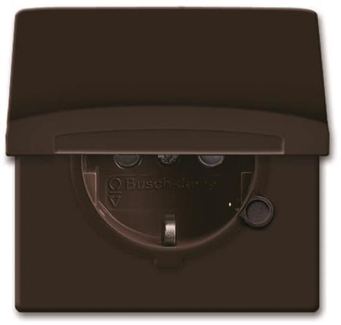 BJ Allwetter Steckdose 20 EUGKB-31-101 Klappdeckel wassergesch. IP44 braun