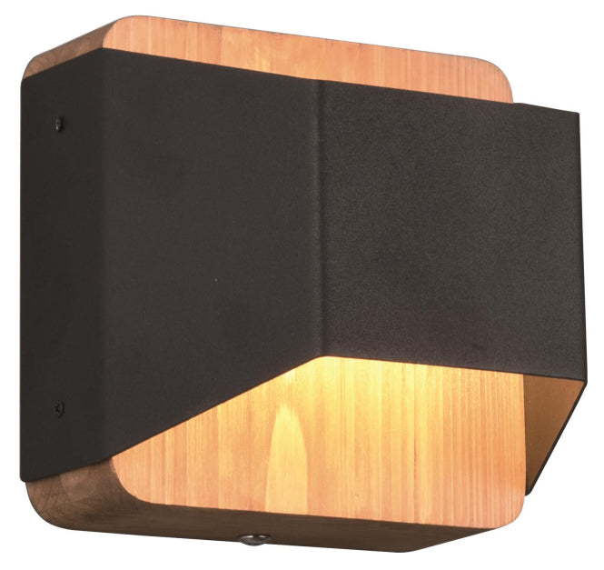 TRIO LED-Wandleuchte up+down 224810132 4,3W 400lm 3K Switch-Dim Holz/sw 122x120