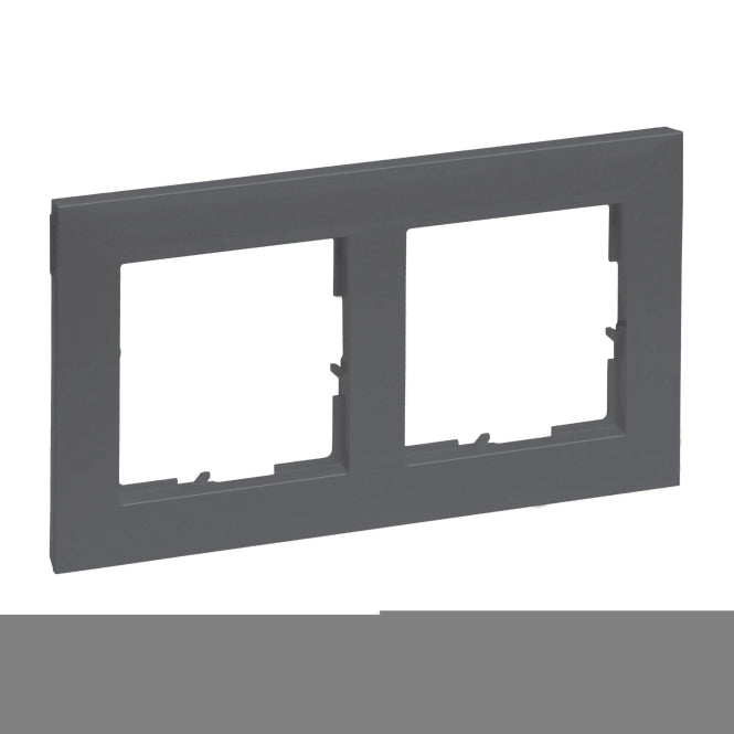 Legrand 765472 SEANO 2-fach Rahmen in der Farbausführung Anthrazit lackiert