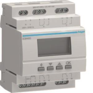 Hager Digitale Multifunktions- EGN400 Zeitschaltuhr m.Bluetooth 4-Kanal