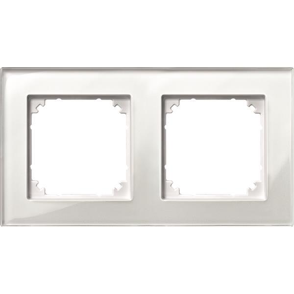 Merten M-PLAN-Echtglasrahmen 2f 489219 Brillantweiß