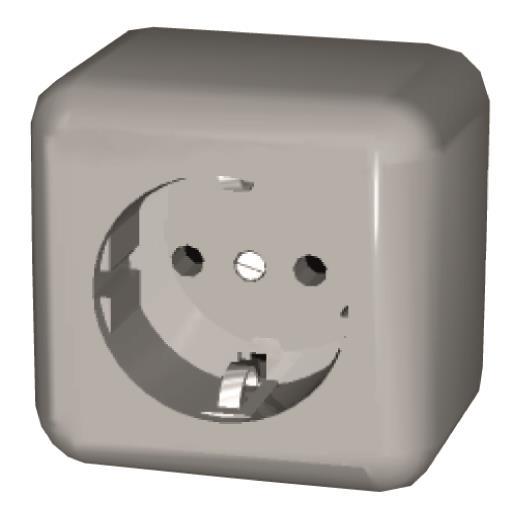 ELSO AP Contura Schuko 395000 1fach perlweiss mit Schraubklemmen