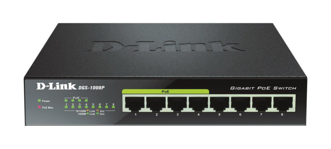 DLINK 8-Port Gigabit DGS-1008P/E Switch 4Ports PoE 8x10/100/1000