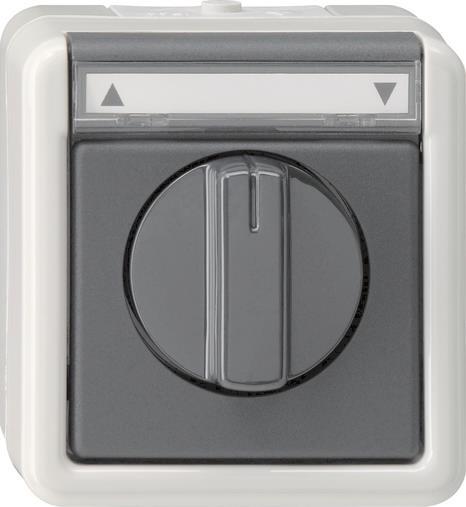 GIRA 015430 Jalousie 1-polig BSF WG AP IP44 Grau