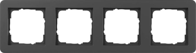 GIRA 0214153 Abdeckrahmen 4f Gira E1 Schwarz m