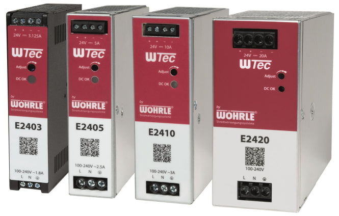 Wöhrle Netzgerät 1ph. E:85-264VAC E2403 A:24VDC 3,125A Slim B:27mm DC-OK LED