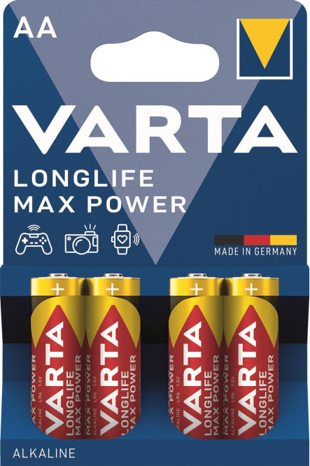 VARTA Longlife Max Power 04706101404 Mignon AA LR6 Blister=4