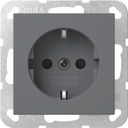 GIRA 445328 SCHUKO-Steckdose m.Shutter System 55 Anthrazit