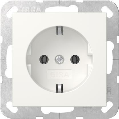 GIRA 418827 SCHUKO-Steckdose System 55 Reinweiß seidenmatt