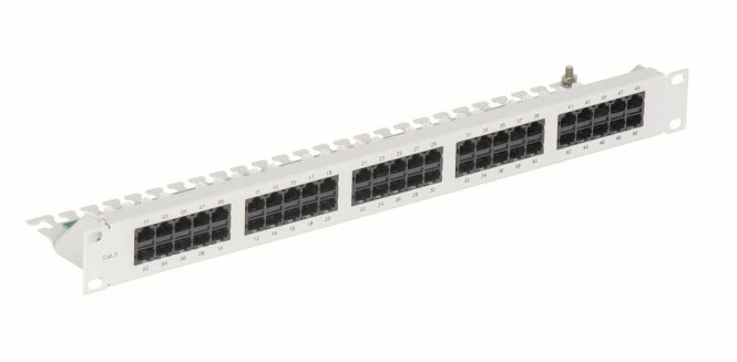 CobiNet 120554 Telefonieverteilerfeld Kat.3 50xRJ45 19z 1HE o.V-Kanal RAL7035