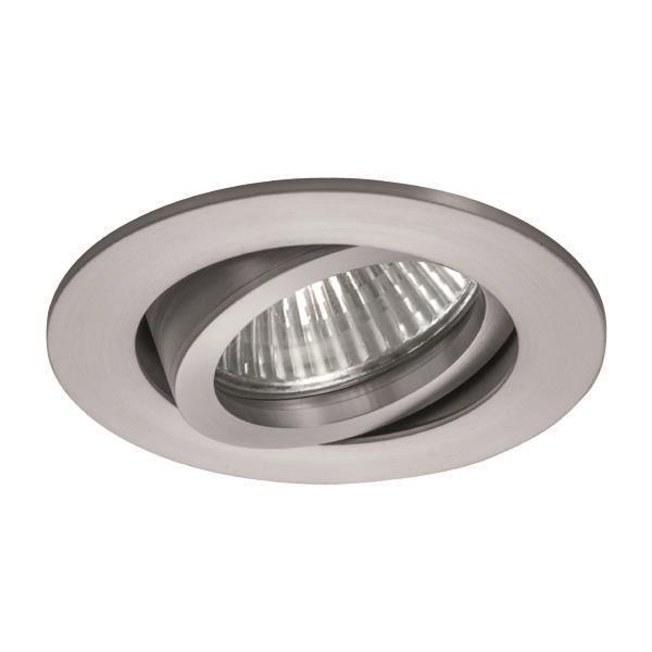 BRUM NV-Einbaustrahler alumatt 0063.25 GU5,3 50W schwenkbar o.Sprengring DA68mm