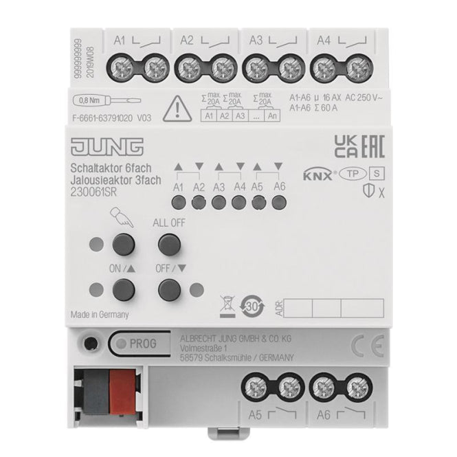 Jung KNX Schaltaktor 6f KNX 230061SR Jalousieaktor