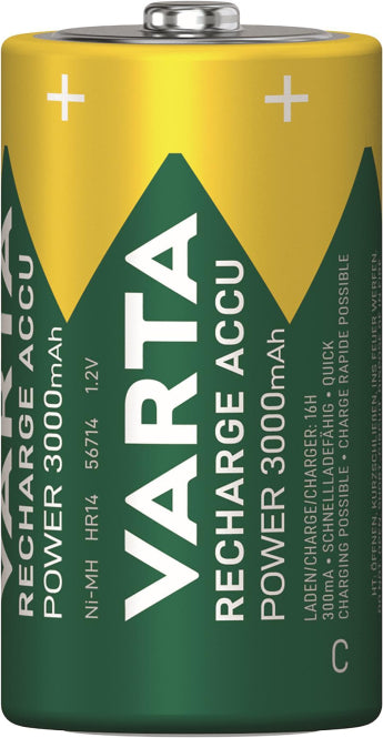 VARTA POWER Akku Baby 1,2V 3000mAh 56714 Blis a 2 Stück 56714101412 /56714101402