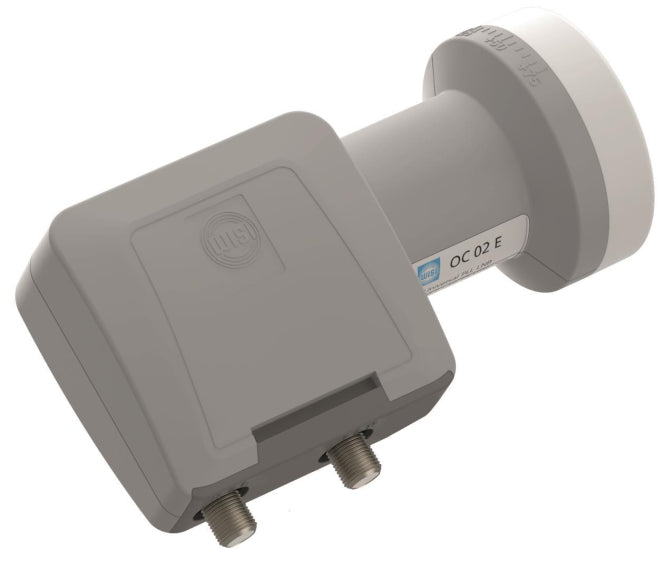 WISI Speisesystem Twin OC02E lichtgrau 40mm Feed universal LTE-safe