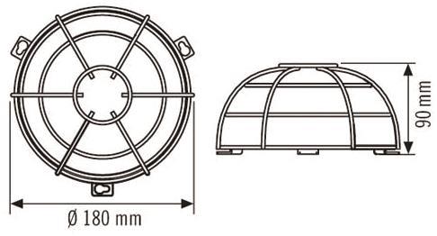ESYLUX Schutzkorb 180/90 für Bewegungs-/ Präsenz/- Rauchmelder weiss EM10425608