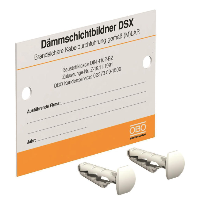 OBO KS-LAR DE Kennzeichnungsschild f.Einzelkabeldurchführungen 7205420