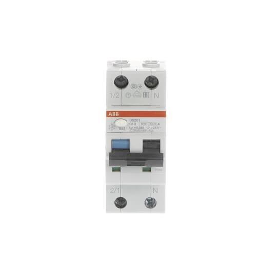 ABB FI/LS-Schalter DS201A-B10/0,03 B 2x10A-0,03A 2CSR255180R1105