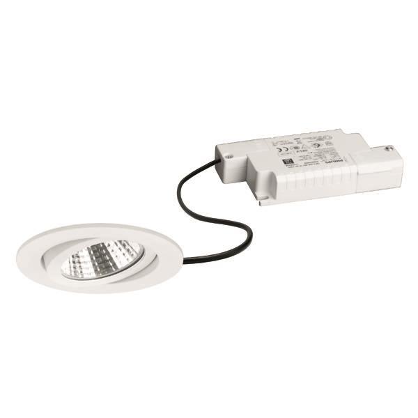 BRUM Einbaustrahl. rund 6W mattweiß BB03 650lm 3000K DA68 ET36 inkl dim. Konvert