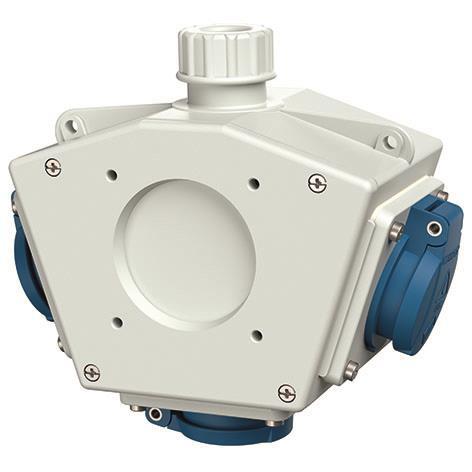 Mennekes Standard DELTA-Box 92798 mit 3 Schuko-Steckdosen 16A