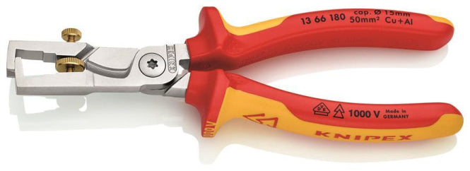 Knipex VDE-Kabelschere 1366180 Abisolierfunktion StriX