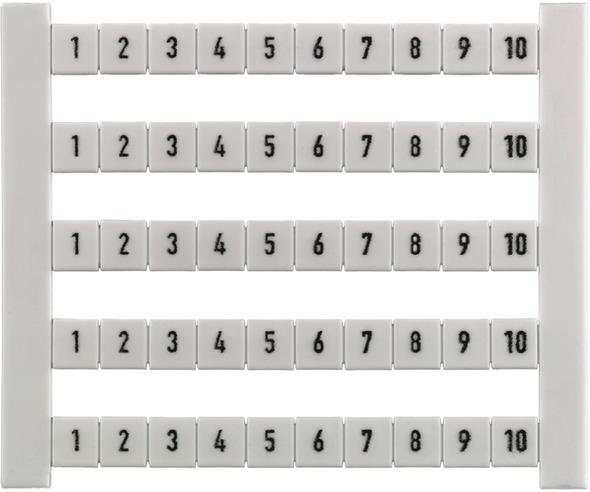 Weidmüller DEK 5 FWZ 1-10 Klemmen- markierer Karte 5x5mm ws 0523060001