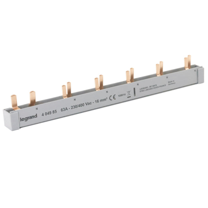 Legrand 404985 Stiftkammschiene Kombi 12TE 16qmm 1-phasig+N f.1FI 2p 5AFDD+LS