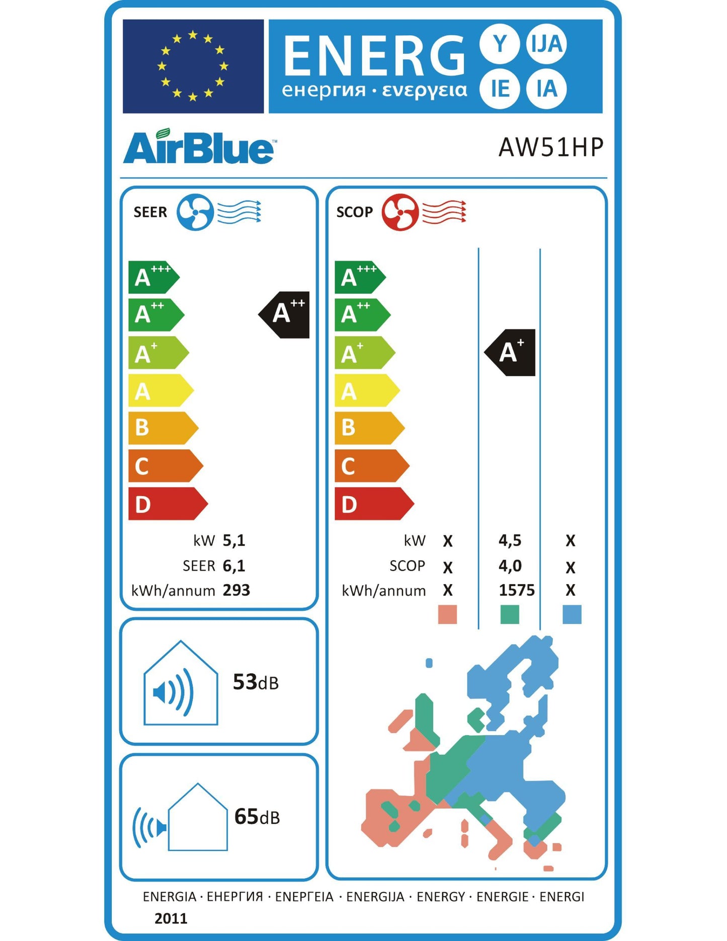 Swegon AirBlue Split Inverter AW 51HP 5,1 kW IT + AT + 5m Leitung R32 2642488