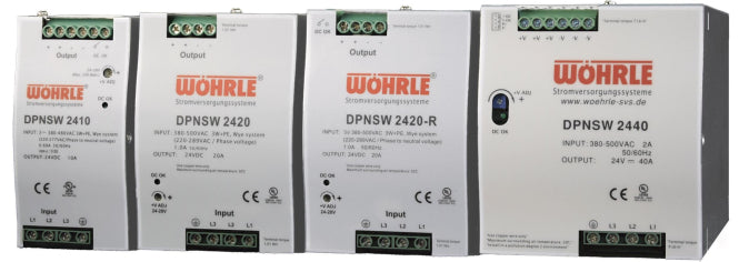 Wöhrle Netzgerät 3phas. DPNSW2410 E:340-550VAC A:24VDC 10A DC-OK LED Rel.