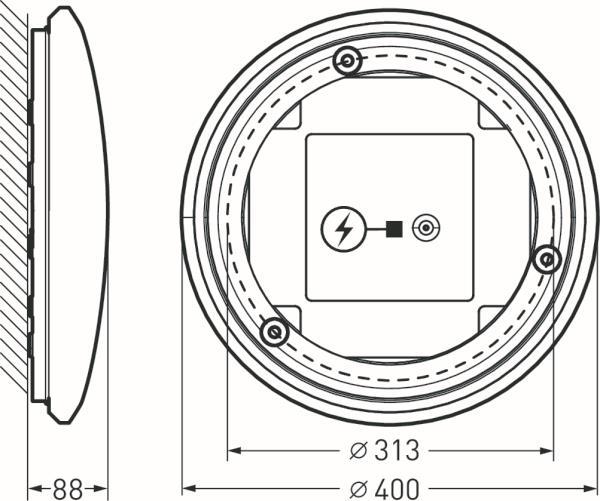 TRIL Wannenleuchte 2340 G2 WD2 7790340 ML MC 14-20W 1600-2200lm 3/4K D400mm