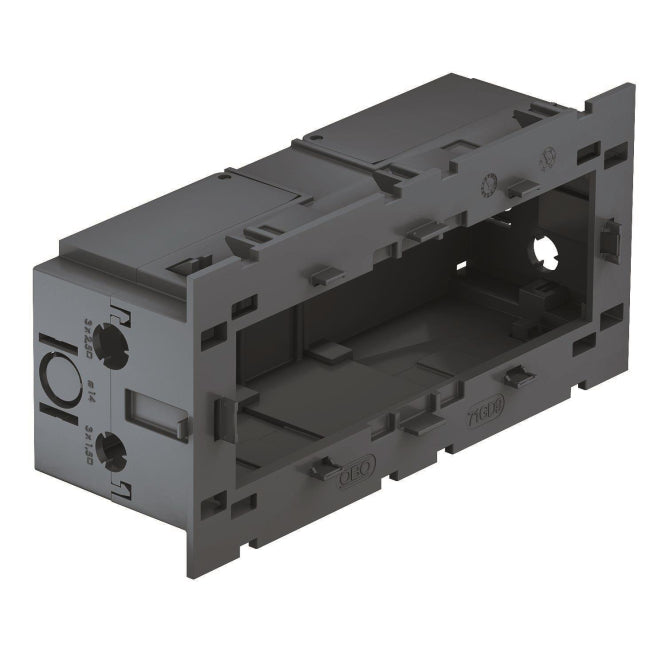 OBO 71GD9-2 Geräteeinbaudose 3f f.Modul 45 160x76x51 PA eisengrau 6288579