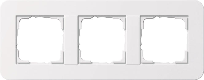 GIRA 0213410 Abdeckrahmen 3fach E3 Reinweiß/Reinweiß glänzend Soft-Touch
