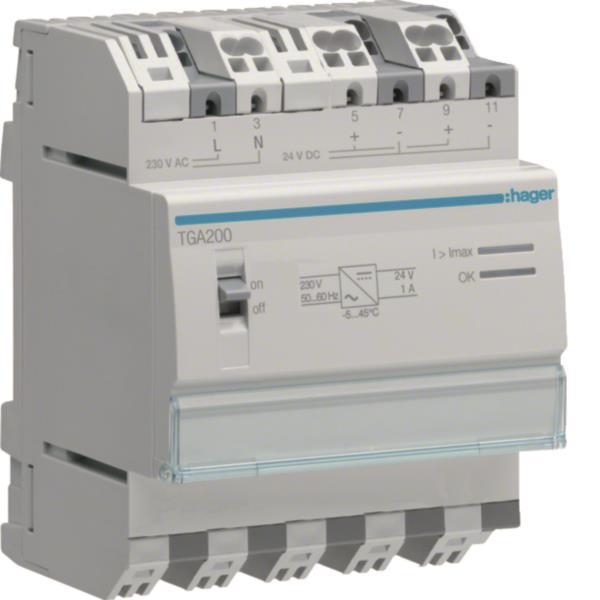 Hager Spannungsversorgung 24VDC TGA200 1A
