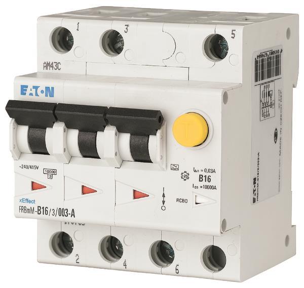 EATON FRBMM-B20/3/003-A FI/LS 20A 170736 30mA LS-Kennline-B 3p FI-Char:A 170736