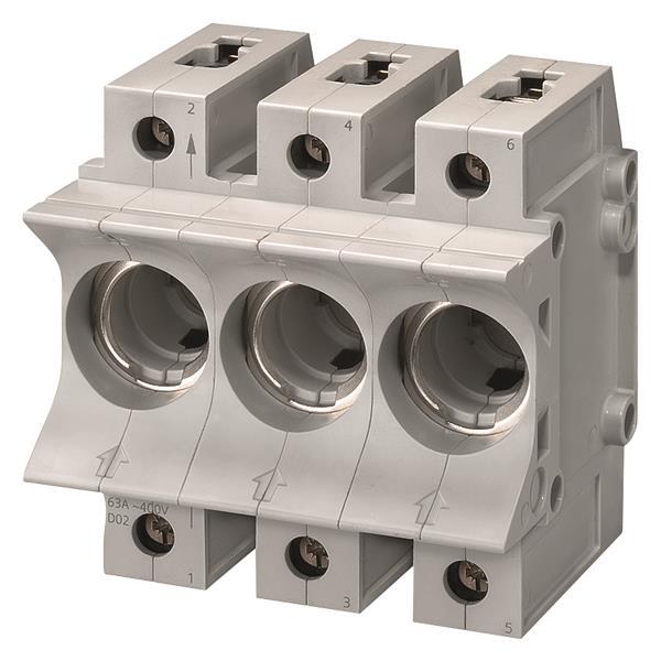 Siemens 5SG5701 NEOZED-Sicherungssockel Gr.D02 3p berührungsgeschützt (BGV A2)