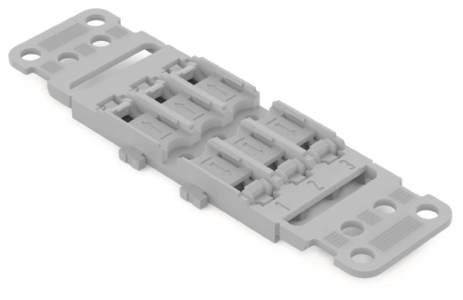 WAGO 221-2503 Befestigungsadapter mit Zugentlastung, 3-fach