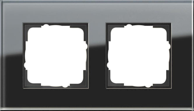 GIRA 021205 Abdeckrahmen 2fach Esprit Glas Schwarz