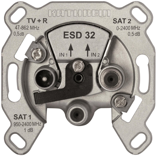 KATH Antennendose Stich 3fach ESD 32 47-862+950-2400/0-2400MHz AD:1dB