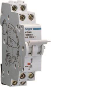 Hager Signalkontakt f.Fi-Schalter CZ001 <125A 2Schließer u.2Öffner 6A 240V