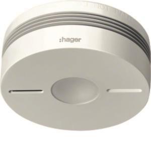 Hager Funk Rauchwarnmelder TG550A Komfort Q IR-Alarmstopp weiß