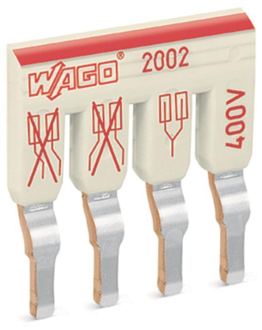 WAGO 2002-474 Schachtelbrücker, 4-fach,isoliert, lichtgrau